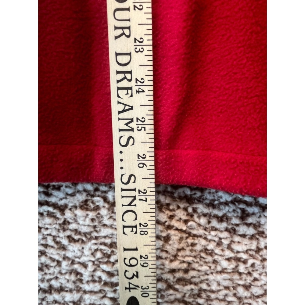 Crable Sportswear Wisconsin Red Fleece Vest Hoodie Large Sleeveless Zip Up - Picture 7 of 9